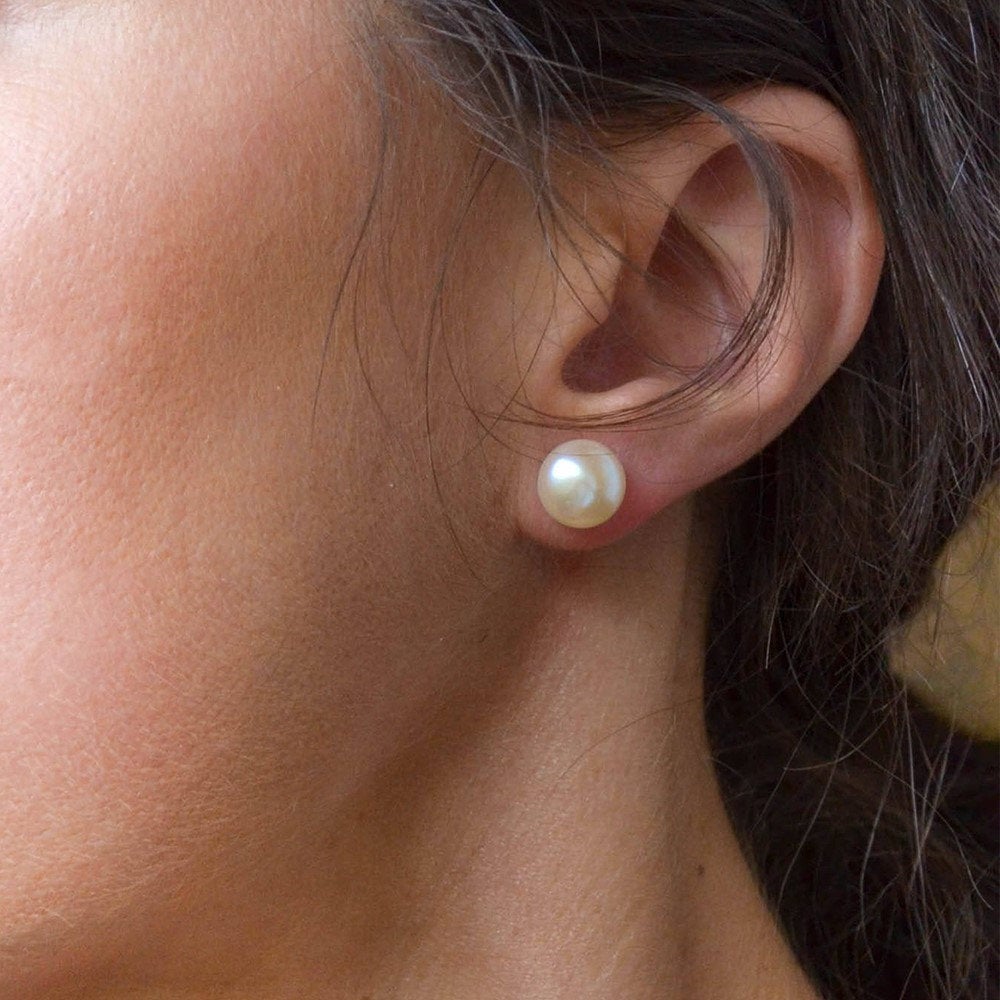 Pearl stud earrings /daily wear earrings - The Accessory Store
